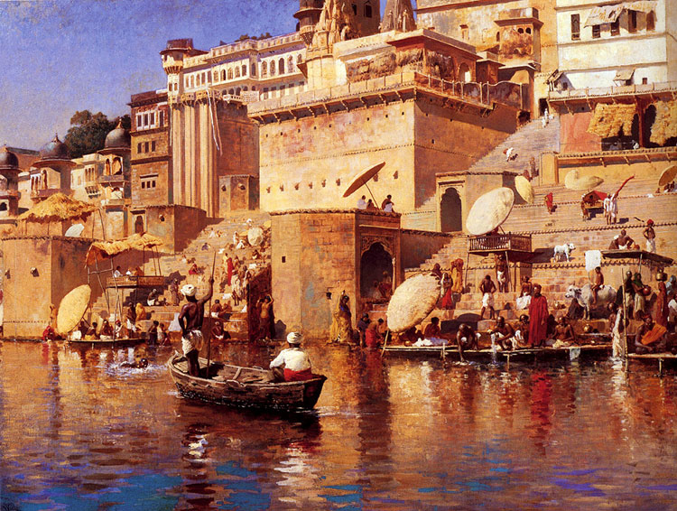 Edwin Lord Weeks, On the River, Benares - The Culturium