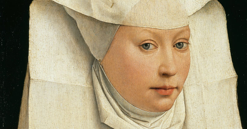 Rogier van der Weyden, Portrait of a Woman With a Winged Bonnet - The Culturium