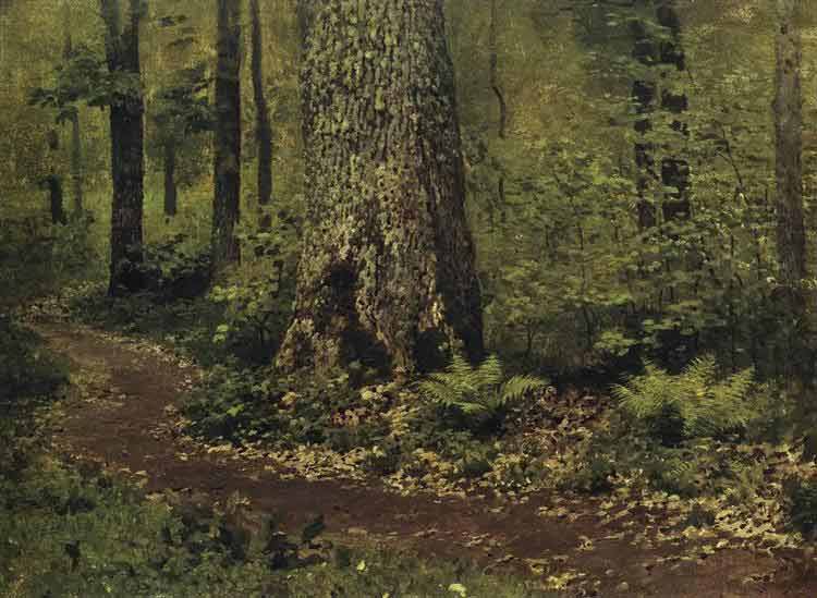 Isaac Levitan, Footpath in a Forest. Ferns - The Culturium