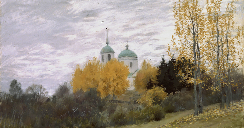 Isaac Levitan, Autumn Landscape With a Church - The Culturium