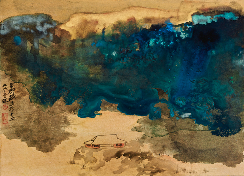 Zhang Daqian, Evening Glow on the Winter Pond - The Culturium