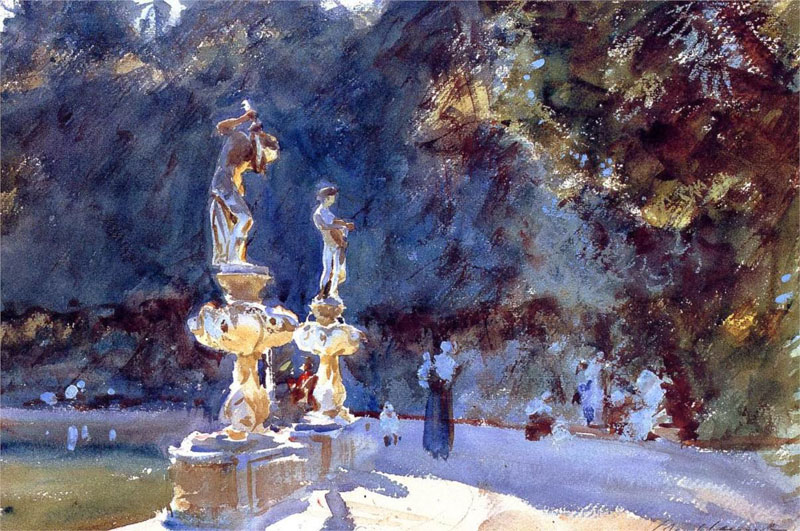 John Singer Sargent, Florence Fountain, Boboli Gardens - The Culturium