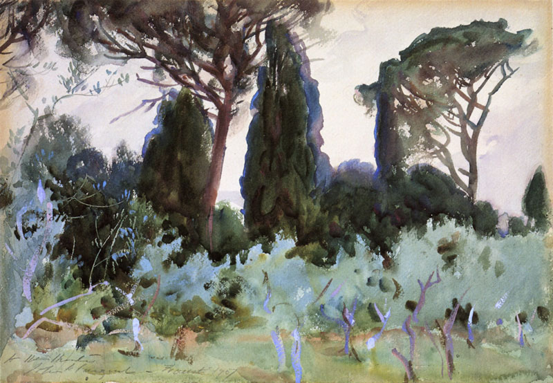 John Singer Sargent, Landscape Near Florence - The Culturium