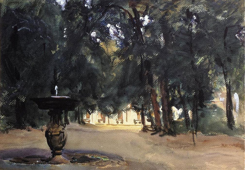 John Singer Sargent, Villa Torlonia, Fountain - The Culturium