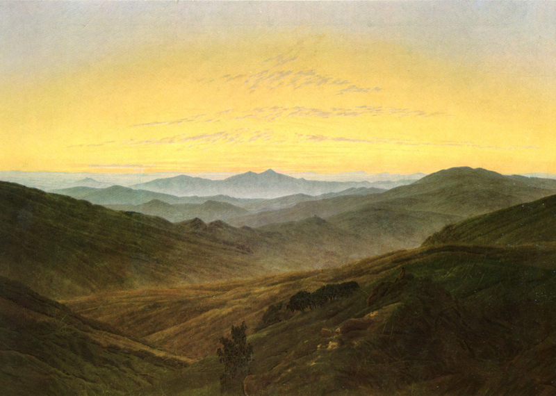 Caspar David Friedrich, Before Sunrise in the Mountains - The Culturium